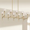 Possini Euro Design Francie Gold Island Linear Pendant Chandelier 41 3/4" Wide Modern Clear Glass 10-Light Fixture for Dining Room - 2 of 4