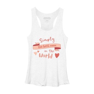 Women's Design By Humans Mother's Day Simply the Best Mom Banner By BoogieCreates Racerback Tank Top - 1 of 2