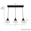 Hunter Fans 7" Cypress Grove Ceiling Light Natural Iron Finish - 3 Bulb Industrial Glass Cluster for Modern Spaces - 2 of 2
