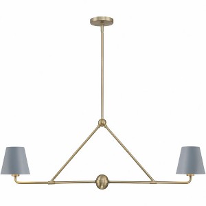 Crystorama Lighting Xavier 2 - Light Chandelier in  Vibrant Gold/Blue - 1 of 3