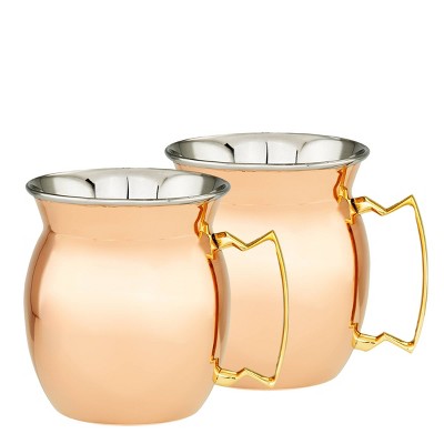 Old Dutch 16oz 2pk Stainless Steel Moscow Mule Mugs Copper