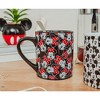 Silver Buffalo Disney Mickey and Minnie Classic Allover Faces Ceramic Mugs | Set of 2 - 4 of 4