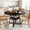 MAXYOYO 47" Round Dining Table for 4, Dining Table with Storage, Wood Circle Dinner Table for Kitchen, Living Room - 4 of 4
