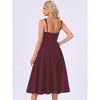 INSPIRE CHIC Women's Sleeveless Square Neck Midi Swing A-Line Party Wedding Guest Dresses - 4 of 4