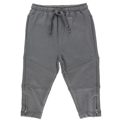 Babyhug Full Length Knit Ribbed Waist Lounge Pants - Navy Blue
