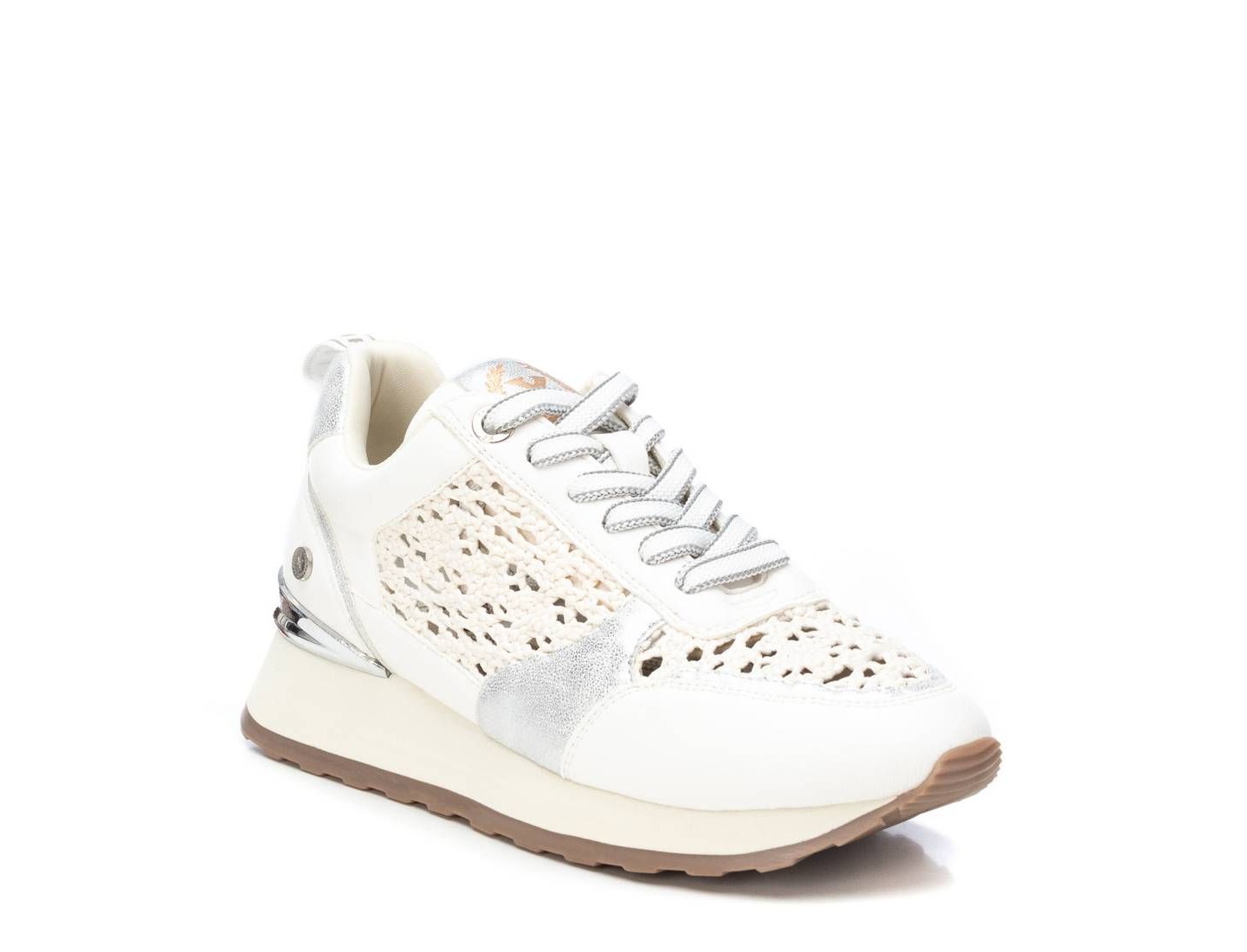 Женские кроссовки XTI Fashion Braided Sneakers 143777 White, цвет: Белый — фото 3