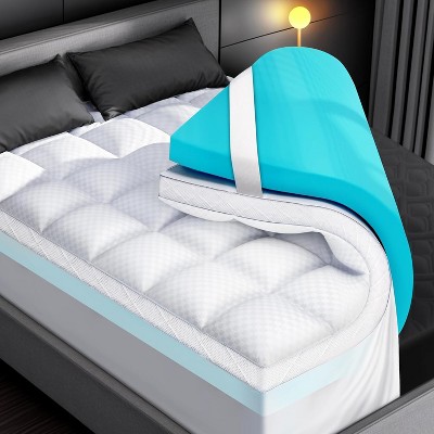 Aghana Digitals Dual Layer Queen Mattress Topper for Pain Relief with Cooling Gel