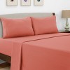 Microfiber Sheets Set 4 Piece Solid Sheet Set Deep Pocket Bed Sheets Plain Bedding with Pillowcases  - Lux Decor Collection - image 2 of 4