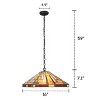 Chloe Lighting Merton Mission 2 Light Blackish Bronze Ceiling Pendant 16`` Wide - 3 of 4