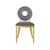 Meridian Furniture,Carousel Grey Velvet Dining Chair, Set of 2 - 4 of 4