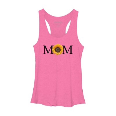 Women's Design By Humans Mother's Day Sunflower Mom By FridayFusion Racerback Tank Top