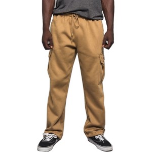 G-Style USA Men's Solid Fleece Heavyweight Cargo Pants - 1 of 4