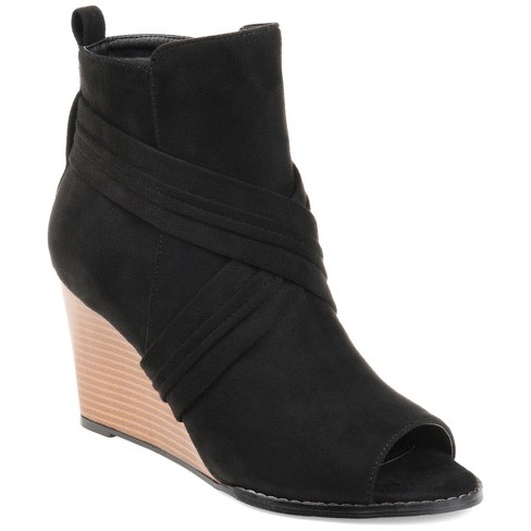 Wedge booties clearance with open toe