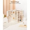 Travel Jewelry Case, Portable Bangle Box with Mirror, PU Leather Watch Organizer for Rings, Earrings, Necklaces, Bracelets White - 3 of 4