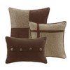 Lyngins 7-Piece Faux Suede Queen Comforter Set, Lodge Cabin Style Bedding Set with Comforter, Bedskirt, Shams & Decorative Pillows, Machine Washable - 4 of 4