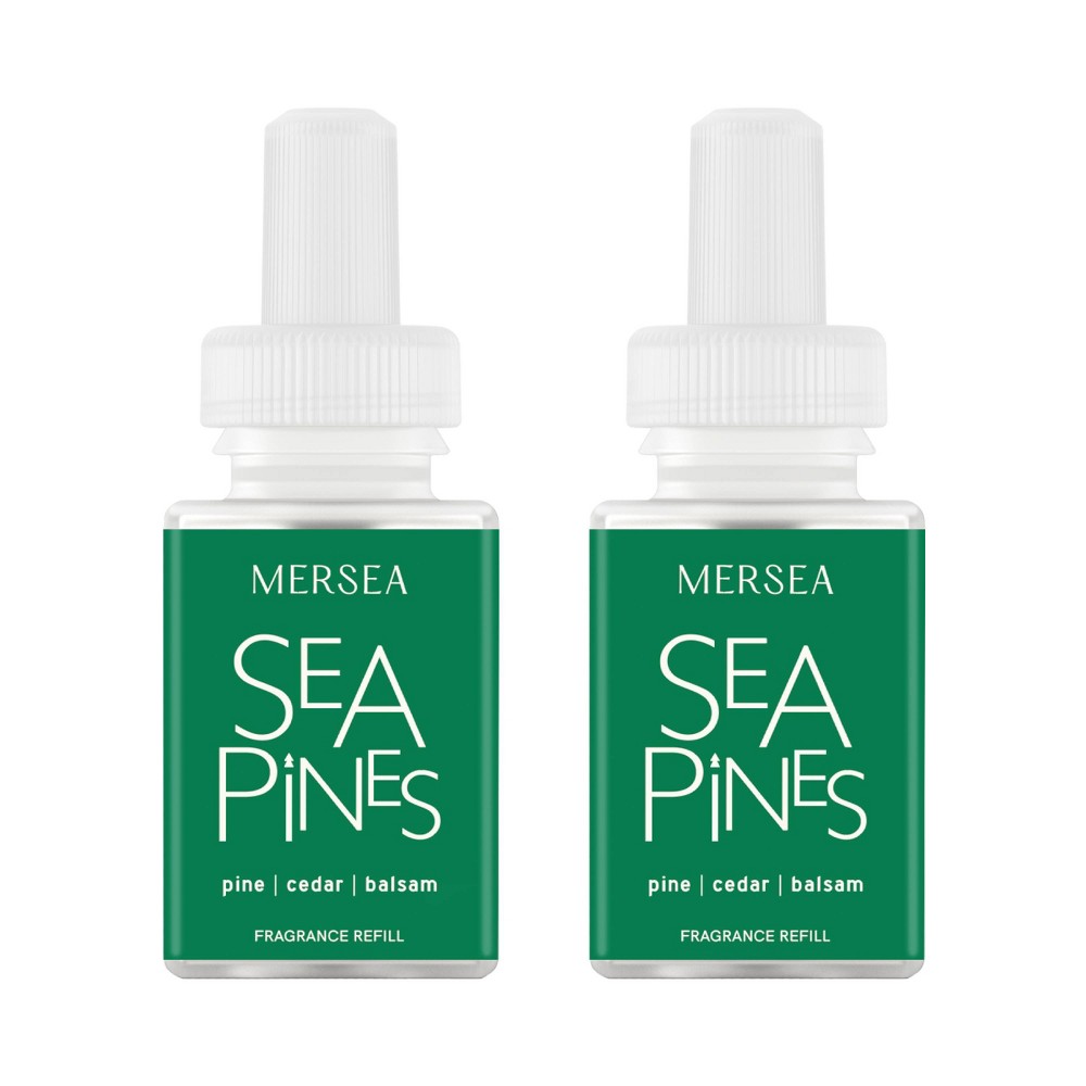 Pura Mersea 2pk Sea Pines Smart Vial Fragrance Refills: Pura Diffuser, Cedar & Pine Scented