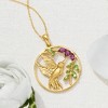 Ross-Simons 0.90 ct. t.w. Peridot and .60 ct. t.w. Rhodolite Garnet Hummingbird Pendant Necklace in 18kt Gold Over Sterling Size 18 - 3 of 4