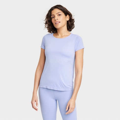 Women's Essential Crewneck Short Sleeve Top - All In Motion™ Light Blue S :  Target