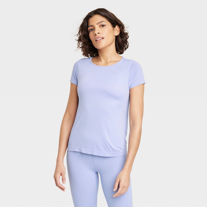 Women's Seamless Short Sleeve Shirt - All In Motion™, 1 of 6