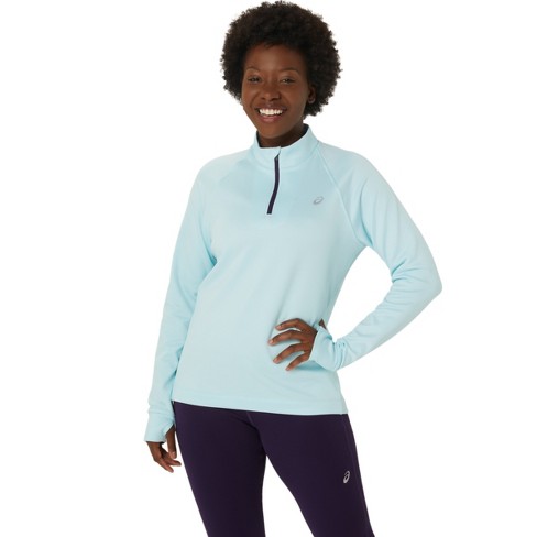 Asics Women s Thermopolis 1 4 Zip Apparel L Blue Target