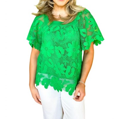Women's Floral Lace Top - Jodifl