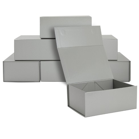 Stockroom Plus 6 Pack Gray Magnetic Boxes With Lids For Wedding, Small Business, Birthday, Bridesmaid Proposal Box, 9.5x7x4 In Target