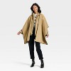 Women's Faux Wool Scarf Coat - A New Day™ Light Brown - 3 of 3