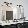 LNC Clytaemnestric Bathroom Vanity Light with Clear Cylinder Glass Shades, Matte Black, Matte Black and Gold, Modern, 3-Light - 2 of 4