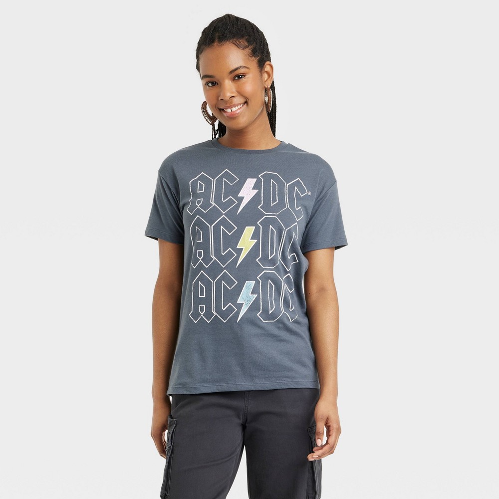 UPC 085239373477 - Women's AC/DC Short Sleeve Graphic T-Shirt - Gray M ...