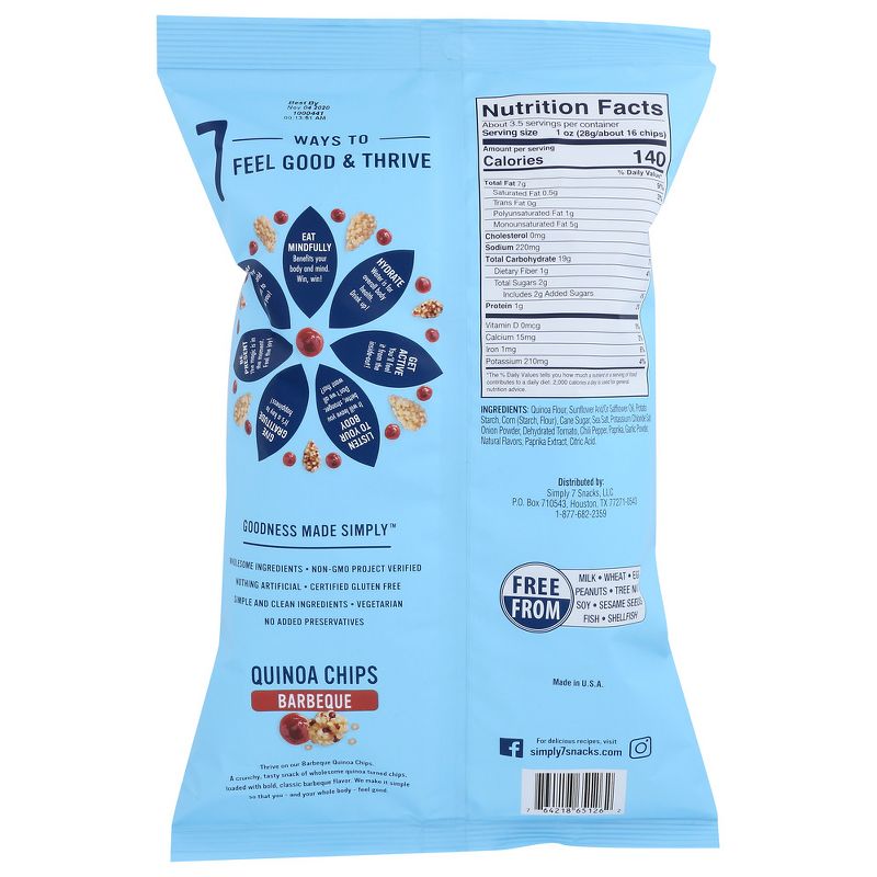 Simply 7 Barbeque Quinoa Chips - Case of 8/3.5 oz, 3 of 7