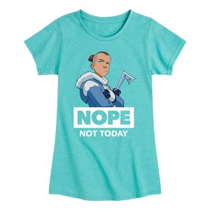 Girls' - Avatar: The Last Airbender - Sokka Nope Fitted Short Sleeve Graphic T-Shirt - 1 of 4