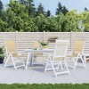 vidaXL Highback Chair Cushions 4 pcs Melange Beige 47.2"x19.7"x1.6" Fabric - 4 of 4