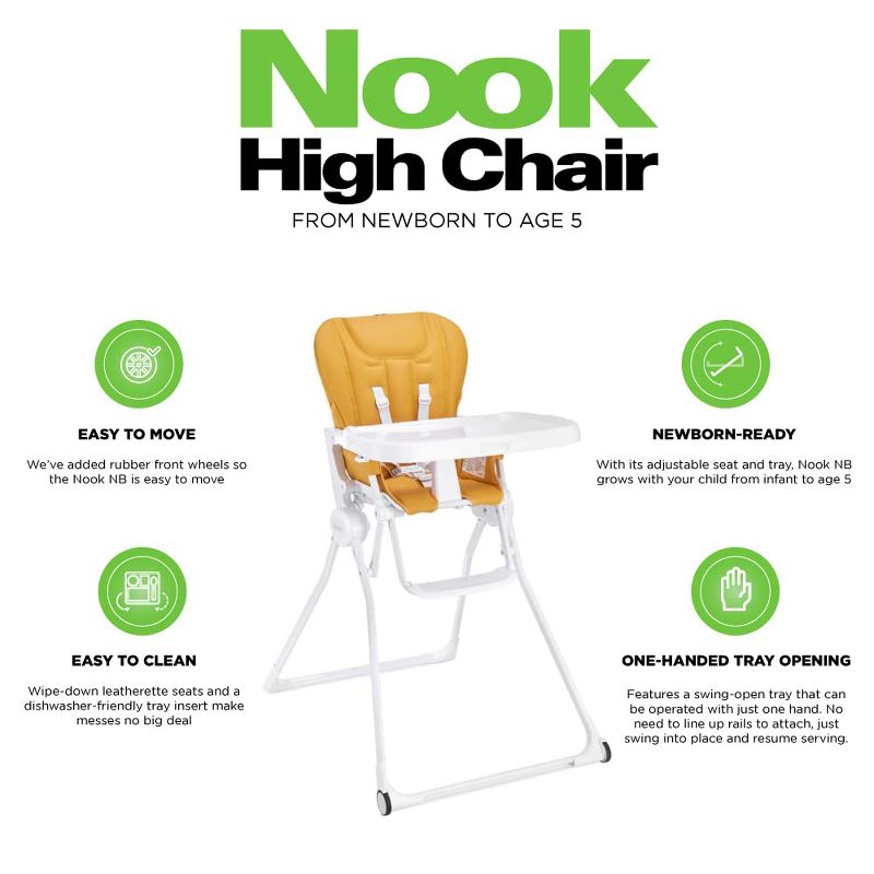 Joovy Nook NB High Chair Compact Fold Reclinable Seat, 2 of 5