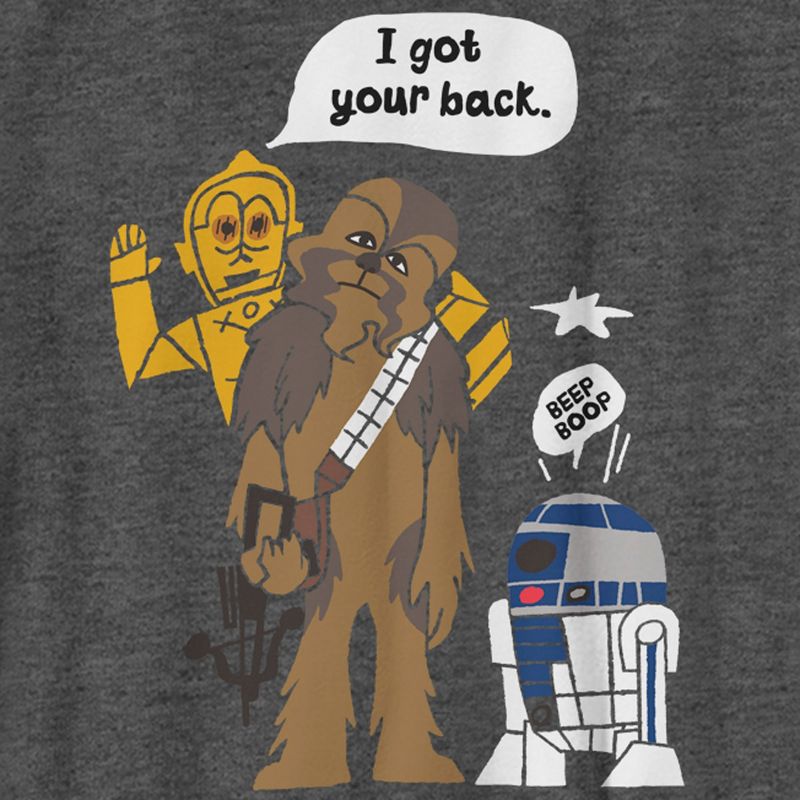 Boy's Star Wars: A New Hope C-3PO Chewbacca and R2-D2 I Got Your Back T-Shirt, 2 of 6