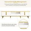 78.8" Minimalism TV Stand with Open Storage Shelf, Sideboard with Cabinets and Unique Golden Iron Legs for Living Room or Entryway - 3 of 4