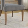Vynxaria 25.79 Inch Modern Accent Chairs, Brown PU Barrel Shape, Wooden Legs, Armrests, for Dining, Kitchen, Living Spaces - 4 of 4