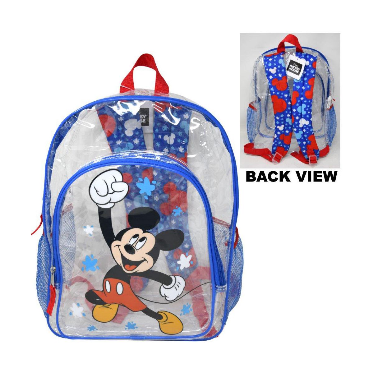 Mickey Transparent 16" Clear Backpack - thumbnail 3