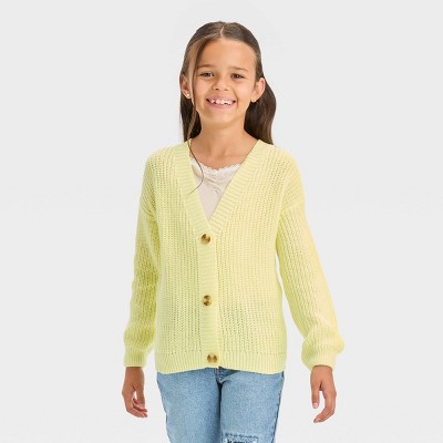 Ladies yellow shop cardigan sweater