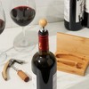 True Keepsake 2 Piece Bamboo Wine Opener Accessory Set -Includes Corkscrew Opener and Bottle Stopper-Stainless Steel Manual Bottle Opener,Cork Stopper - 2 of 4