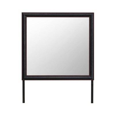 GlasFlength Decorative Wall Mirrors Elegant Mirror Warm Mirror Wooden Mirror Charming Mirror Gentle Mirror for Bedroom, Brown, 40.98"*0.75"*39.02"