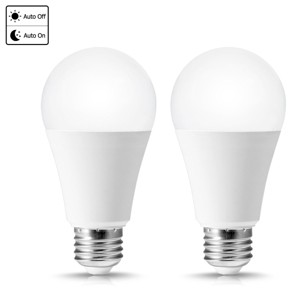 YANSUN 60W Equivalent A19 LED Light Bulb - Dusk to Dawn Sensor, Bright White 3000K (2-Pack) - 1 of 1