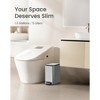 Aoibox Small Bathroom Trash Can with Soft Close Lid, Step Pedal, Stainless Steel Garbage Can with Removable Inner Bucket for Bathroom, Bedroom - 2 of 4