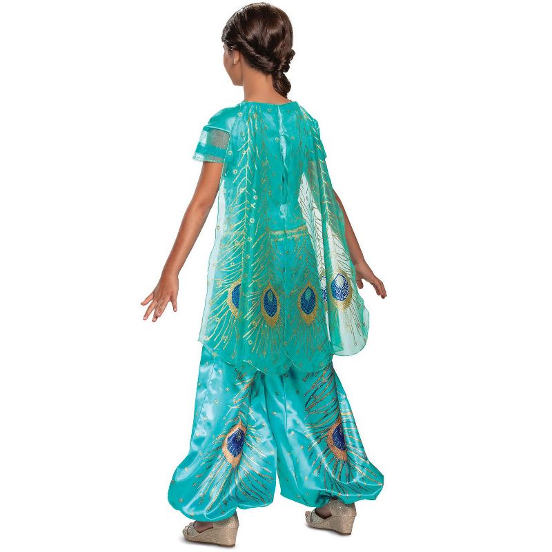 Aladdin Jasmine Teal Deluxe Child Costume, Small (4-6x), 2 of 3