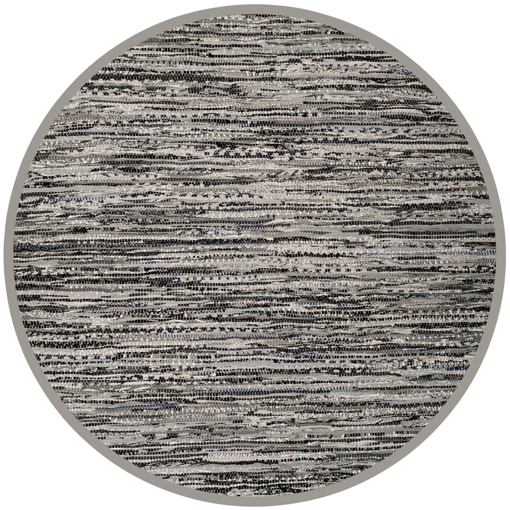 6' Spacedye Design Woven Round Area Rug Gray - Safavieh