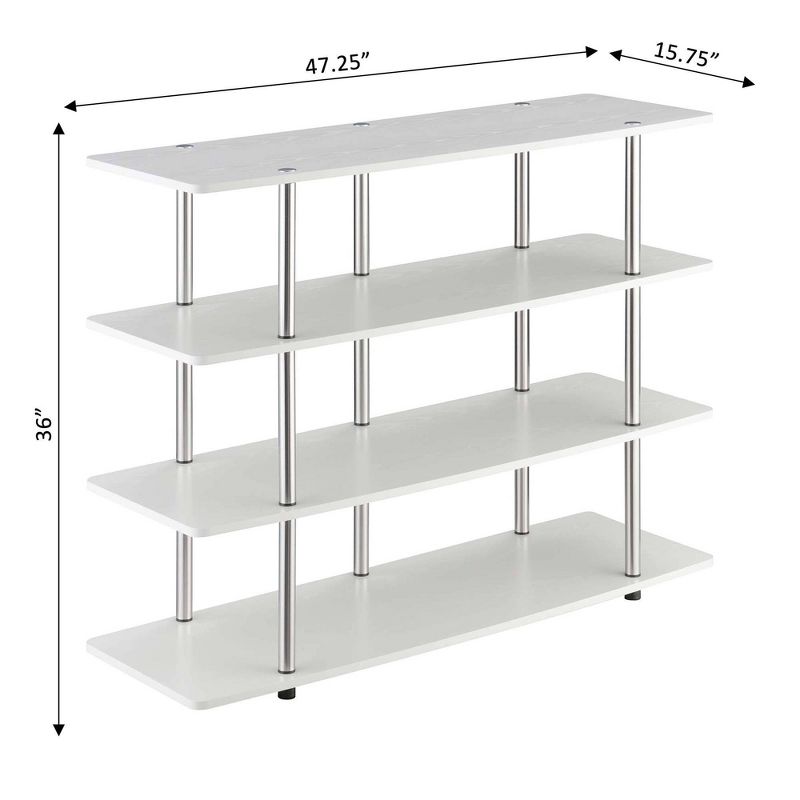 Designs2Go XL Highboy 4 Tier TV Stand for TVs up to 55" - Breighton Home, 4 of 5