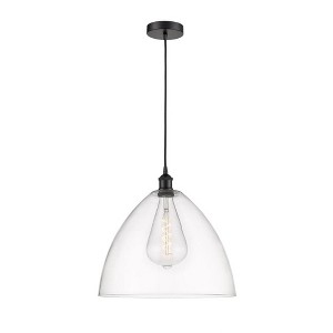Edison Dome - 1 Light Cord Hung Pendant In Industrial Style-17.75 Inches Tall and 16 Inches Wide - 1 of 1