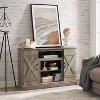 ORRD American Retro TV Stand for up to 50", Farmhouse Media Console with X-Barn Doors & Storage, Gray Wash Entertainment Center - 4 of 4