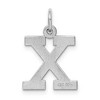 Black Bow Jewelry Sterling Silver Amanda Collection Medium Block Style Initial X Pendant - 3 of 4