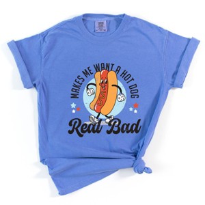 Simply Sage Market Me Wants A Hot Dog Real Bad Cartoon Garment Dyed Tee - 1 of 4