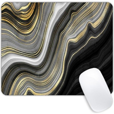 Core Electro Non-Slip Rubber Base Mouse Pad Gold Line Marble One Size